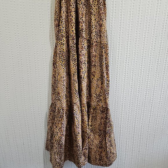 WAYF Plaza Cheetah Cut Out Tiered Women's Maxi Dress Size XS Anthropologie - Picture 11 of 14